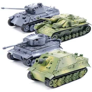 1/72 4D Модел на танк Градивен елемент на Втората световна война Немски танк Tiger Panther Модел на военна събрание Моделиране резервоар Настолни играчки, Подарък за момче