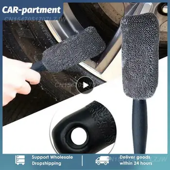1 бр. портативна Универсална четка за почистване на автомобилни джанти от микрофибър, инструмент за измиване на гуми, мека гъба за почистване на гуми