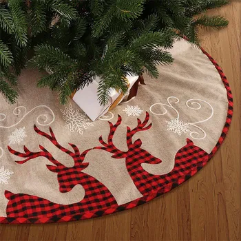 1 бр. Снежинка-елен, части за Коледно Коледен декор 32 инча Пола за елхи за партита на закрито декорация за коледната елха