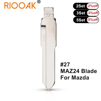 10шт металът Неразрезанный Флип KD Remote Key Blade #27 MAZ24 за Mazda M3 M5 M6 Подмяна на Флип-Флодинга Remote Key Blade