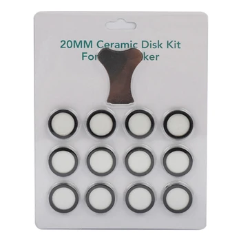 12 опаковки ултразвукови туманообразователя Керамични дискове за подробности овлажнител на въздуха Преобразовательные дискове с колпачковым инструмент