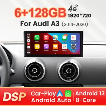 128 GB 8-ядрен Автомобилен радиоприемник GPS Навигация за Audi A3 2014-2020 a Android 13 Всичко-в-едно решение за Безжична Carplay Auto 4G LTE СИМ WiFi BT