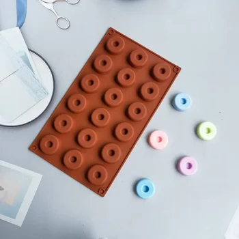 18 Дупки Силикон Поничка 3D САМ За печене на Захарни изделия, бисквити, шоколад, кифли, торта, десерт, инструменти за бижута ръчна изработка