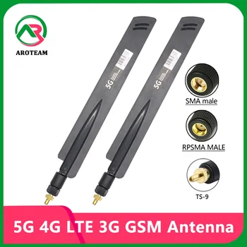 1бр Усилване на Сигнала, 600 ~ 6000 Mhz 5G LTE 3G GSM Полнодиапазонная Антена на Рутера Omni WiFi Хлыстовая Антена С TS9 SMA С Висок Коефициент на усилване на 15dbi