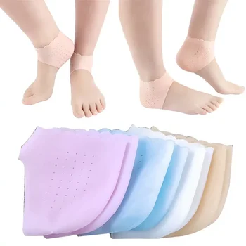 2 елемента Силиконови Чорапи за грижа за краката Хидратиращ гел Тънки Чорапи за софия с дупки, Протектори за грижа за кожата на краката Средство за грижа за краката