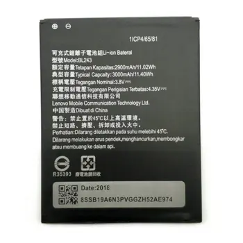 2900 mah BL243 батерия за lenovo K3 Note K50-T5 A7000 A5500 A5600 A7600 Мобилен Телефон Благородна работа на смени Батерията