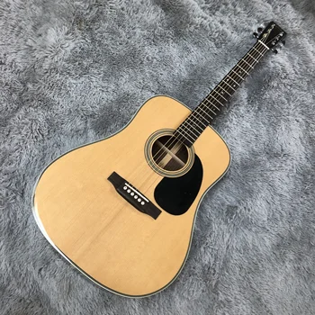 41-инчов акустична китара от масивно дърво серия D28 с полирани