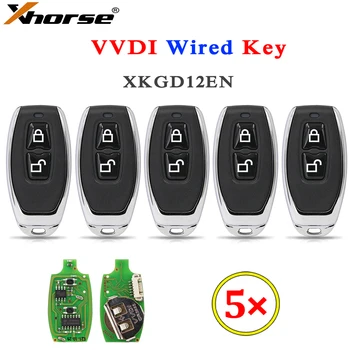 5 бр./лот Xhorse VVDI Универсален кабелен отдалечен ключ XKGD12EN 2 Бутони за управление на гаражни врати