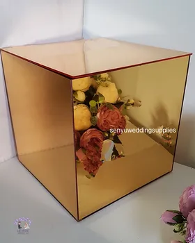 5 бр. с различни размери) е популярна Индивидуална цветна Акрилна огледална кутия кристален акрил Сватбена кутия за сватба senyu1620