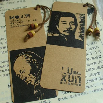 6 бр. / компл. Китайските Хартиени отметки Lu Xun, държач за книги в старинен стил, пощенска картичка за съобщения, Подарък за канцеларски материали