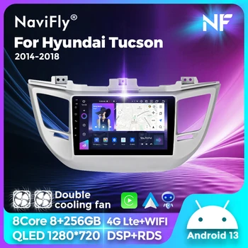 8G + 256G QLED 1280*720P Android 13 Автомобилен GPS Навигация Мултимедиен Плеър За Hyundai Tucson 2014-2018 Carplay по Избор AI Voice