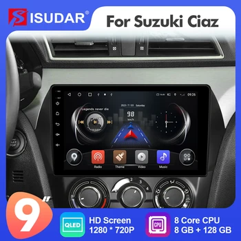 9-инчов автомобилен мултимедиен радио Isudar Android 12 за Suzuki Ciaz 2016-2018 Авто стереопроигрыватель Carplay без 2din