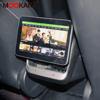 Android За Tesla Model 3 Мултимедиен плеър 8,8-инчов Дисплей система за забавление на задната екрана с работещ климатик