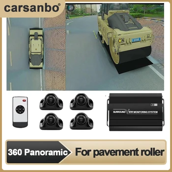 Carsanbo Car 360 ° Surround Място с изглед от птичи поглед (3D + 1080P) 360-градусова видеорекордер Подходящ за ледена Пързалка за пътни настилки