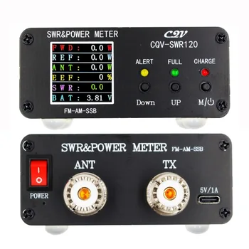 CQV-SWR120 Цифров Измерител на Застояла вълни с мощност 120 W 240 * 240 Пълноцветен HD-дисплей, FM AM
