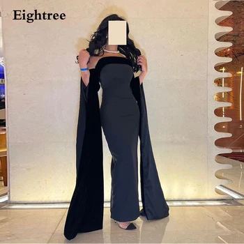 Eightree Черни Реколта Вечерни Рокли С Цепка Русалка И Лъч С Дълги Ръкави За Бала Abendkleider Dubai Vestido De Noche 2023