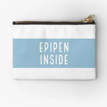 Epipen Inside Medical Alert, чанти с цип Sky, Чанта за чорапи, Малък портфейл за съхранение на козметика, мъжко бельо, женски гащички, пари Pure