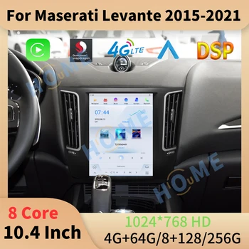 GPS Bluetooth Автомобилен Мултимедиен Плейър Навигация Tesla За Maserati Леванте 2015-2021 Qualcomm Android 11 CarPlay Auto Radio DSP