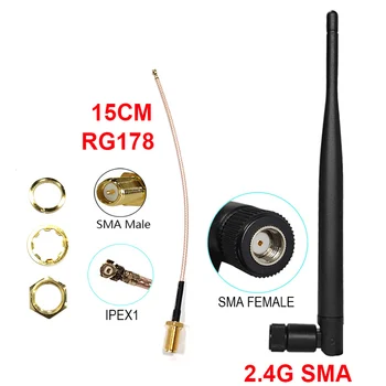 GWS 5шт 2.4 G 5dbi антена sma женски мъжки wlan wifi модул антена рутер tp link pigtail rg178 ipex 1 приемник на сигнала antena
