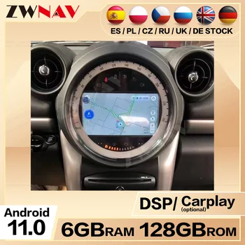 HD Екран За BMW Mini 2007 2008-2011 AndroidAutomotive Кола Стерео Радио С Bluetooth DSP Carplay IPS Главното Устройство GPS Навигация