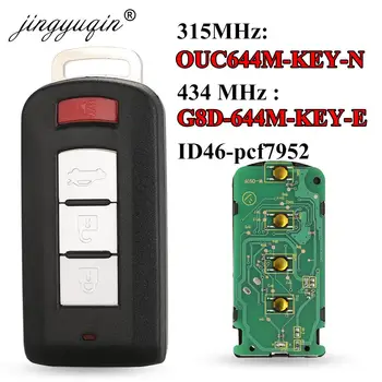 jingyuqin Keyless go Smart Remote Key 3 + 1Б 315 Mhz/434 Mhz ID46 PCF7952 за Mitsubishi Lancer Outlander 2008-2016 OUC644M-KEY-N