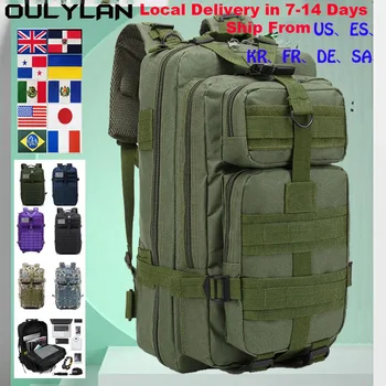 Oulylan, Походный раница с голям капацитет, Мъжки армейски военно-тактическа раница, открит Мек калъф, Водоустойчиви Туристически ловни чанти