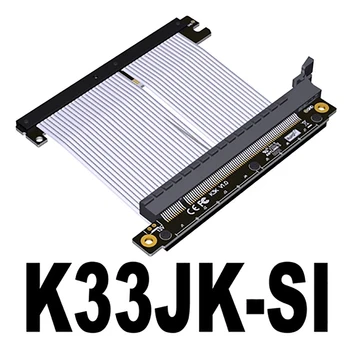 PCI-E 4.0 X16 Странично Кабел PCI Express Double Reverse GPU Продължавам сребърната за ITX A4 PC Case Видео карта RTX4090 RX6800xt