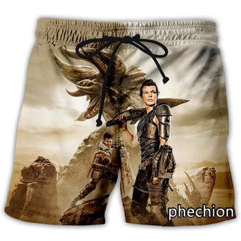 phechion, Нови Модни Мъжки/Дамски Ежедневни панталони с 3D Принтом Monster Hunter, Новост, Градинска Дрехи, Мъжки Свободни Спортни шорти L105