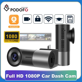 Podofo 1080P Car Dash WiFi ADAS Мини авто dvr Камера HD Автоматично видео рекордер за Android Запис на радио сигнал Паркинг монитор