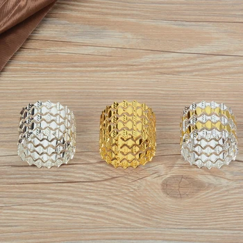 SHSEJA 5 бр./лот, пръстен за салфетки с цветя модел, злато/сребро, луксозен обръч за тъкани в европейски стил, пръстен за салфетки, обтегач, пръстен за тъкани
