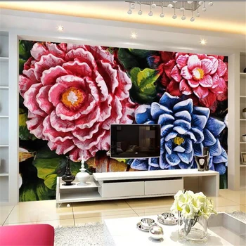 wellyu papel de parede Потребителски тапети, цветна релефна стена, 3D фонова стена, проста европейската декоративна живопис, стенопис
