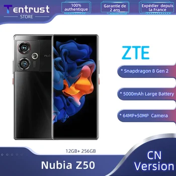 ZTE Nubia Z50 12 GB 256 GB Snapdragon 8 Gen 2 6,67 Инча 144 Hz AMOLED Дисплей 64 Mp Основна Камера 5000 ма 5G