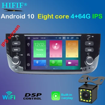 Авто Android 10 DVD Плейър GPS За FIAT LINEA, PUNTO EVO Авто Радио Стерео БТ Wifi Восьмиядерный Slr Линк 4 + GB 64 GB Карта DVR SD DAB +