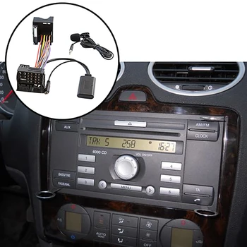 Автомобилен Bluetooth 5.0 Aux Кабел, Микрофон, адаптер за свободни ръце за мобилен телефон, безплатен предизвикателство за 6000 CD Ford Mondeo Focus, Fiesta