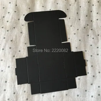 Безплатна доставка 50 бр в страната 7.5x7.5x3 см черна матирана хартия опаковъчна кутия/кутия за козметика/кутия за собственоръчно сапун/подарък кутия