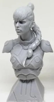 В разглобено формата на 1/12 бюста на древната фэнтезийной на жената-воин (С ОСНОВАНИЕ), комплекти миниатюрни модели от смола, небоядисана