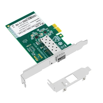 Гигабитная Оптоволоконная Мрежова карта NIC -Еднократно port SFP/SC 1000 Mbps PCI Express Ethernet LAN Адаптер, на 20 КМ от Дуплексному Влакна SMF