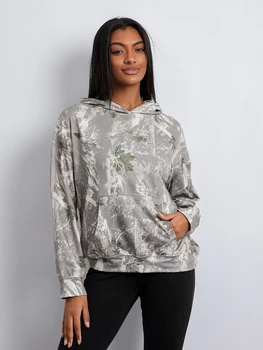 Дамски блузи оверсайз с дълъг ръкав и принтом листа, широки свитшоты Y2K Streetwear