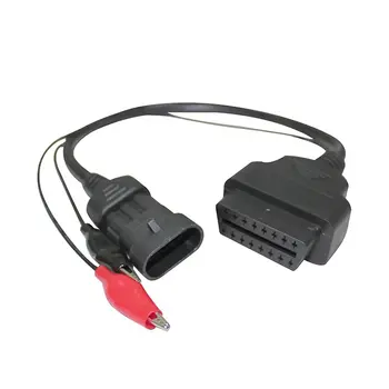 Диагностичен кабел с жак адаптер OBD2 от 3 до 16 контакти за Fiat Alfa Lancia Висококачествен и издръжлив интерфейсен адаптер кабел OBD2