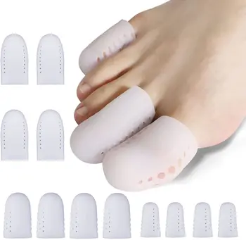Дишащи протектори за пръстите на краката Силиконови облицовки за ноктите на краката си За защита на врастнали нокти на краката Дишащи протектори