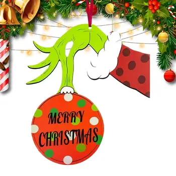 Добре Дошли На Дървени Табели За Коледа И Почивните Означения Весела Коледа Пальчиковый Дизайн Сезонни Декори За Коледно Врати И Прозорци