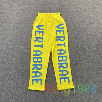 Жълти спортни панталони Vertabrae за мъже и жени 1： 1 Качествени панталони за джогинг с двухбуквенным принтом Ежедневни панталони