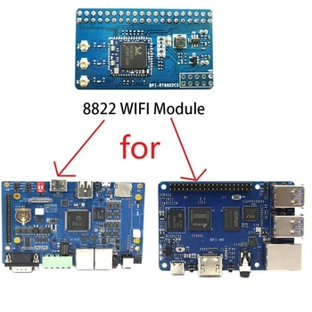 За Banana Pi RT8822CS V1.0 Такса разширяване 802.11 A/B/G/N/Ac 2T2R Wifi + BT5.0 SDIO Модул Поддържа BPI-M5 и BPI-F2P