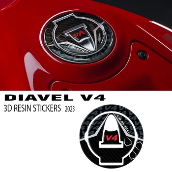 За Ducati Diavel V4 2023, Аксесоари за мотоциклети, Защита на капака на резервоара, Набор от стикери от 3D-гел и епоксидна смола.