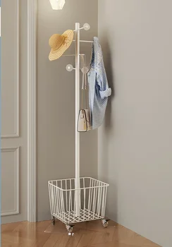 Закачалка за дрехи от пода до тавана в спалнята лесно и не заема място в домакинството, закачалка за чанти вертикална за дрехи