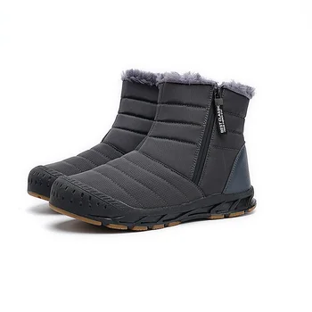 Зимни зимни обувки за влюбени, по-големи размери, топли работни обувки от плюшени на открито, модни мъжки и дамски ежедневни памучни обувки с висок берцем