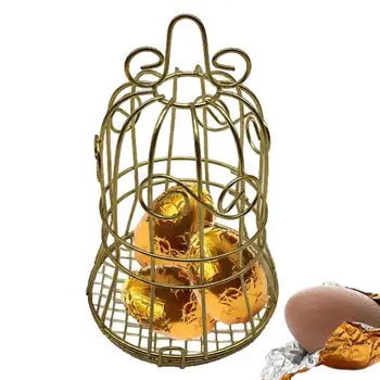 Златна Фалшиви Птичья клетка във формата На Желязна клетка, Сватбена Кутия шоколадови Бонбони, Подарък кутия, в Ковчег за бижута