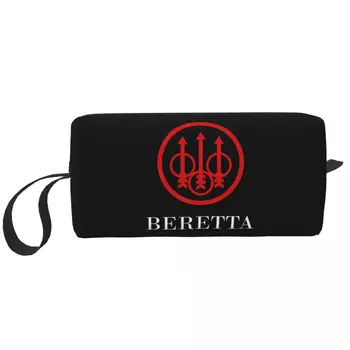 Изработена по поръчка Чанта за тоалетни принадлежности Beretta Дамски Военна Чанта за любителите на оръжия Козметични Органайзер за грим Lady Beauty Storage Dopp Box Kit