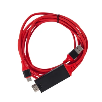 Кабелен Адаптер USB 3.1 Type C-HDMI-съвместим Конвертор 4K USB C с USB порт Захранване за Samsung Galaxy S9 /S8 / Note 9 Huawei