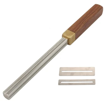 Китара Silk Crown Edge File + 2 Протектора Квадратни Аксесоари За Музикални Инструменти Дървена Дръжка (1 мм, 2 мм, 3 мм, 4 мм)